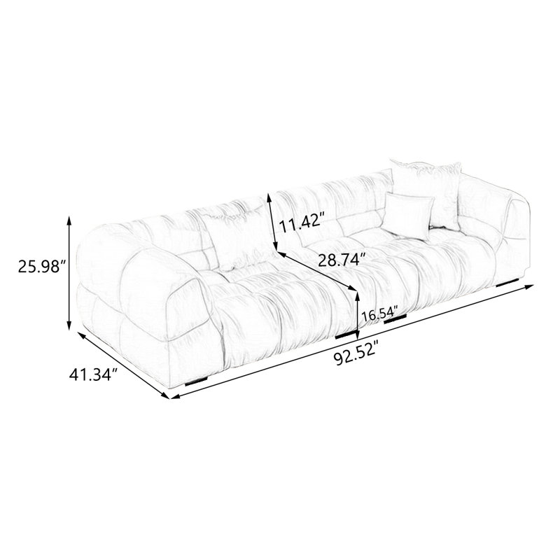 Voldemordo 92.52'' Upholstered Sofa Wayfair